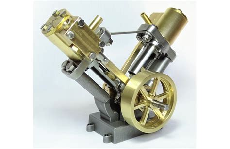 Live Steam Twin Cylinder "Marine" Model Steam Engine Fully Machined Kit in Brass, Bronze and Steel