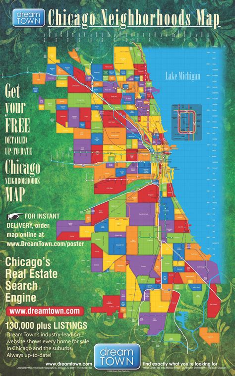 Chicago neighborhoods map, Chicago map, Chicago neighborhoods