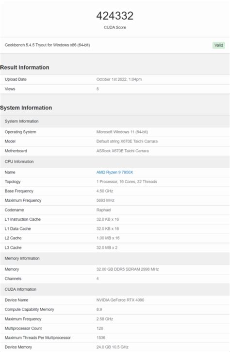 NVIDIA GeForce RTX 4090 CUDA Benchmark Shows A 60% Improvement Over The ...