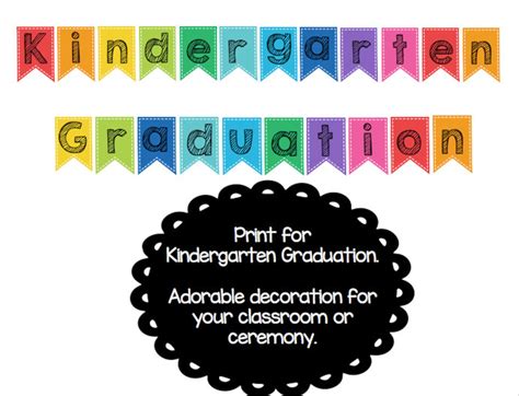 50% OFF SALE Kindergarten Graduation Banner Printable PDF | Etsy