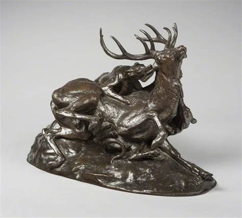 Stag Brought Down by Two Scotch Hounds | Art UK