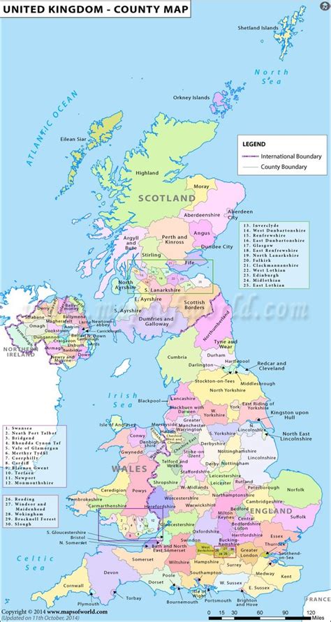 UK Counties Map | Map of Counties In UK | England map, County map, Scotland map