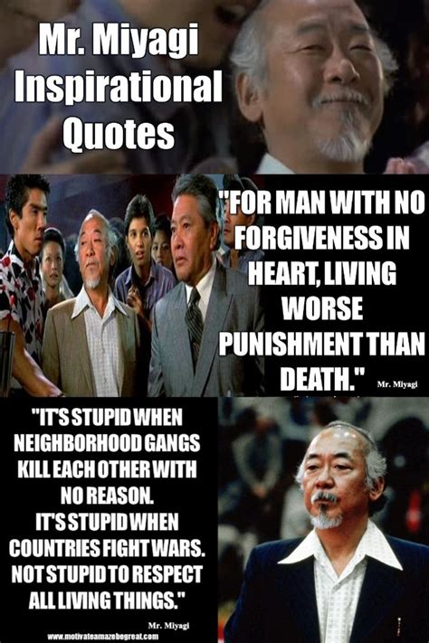 20 Mr. Miyagi Inspirational Quotes For Wisdom | Karate kid quotes, Karate kid movie, Karate quotes