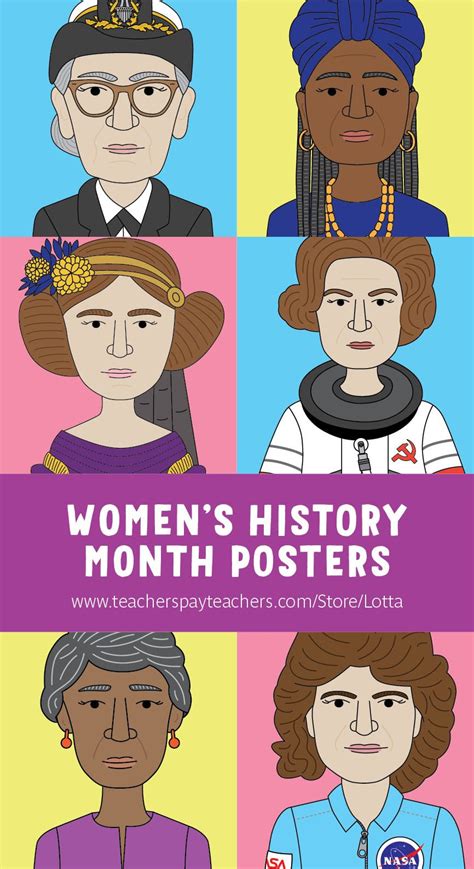 women's history month posters with different people