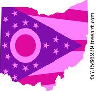 Free art print of Ohio Map Flag State Vector illustration. Ohio Map Flag State Vector ...