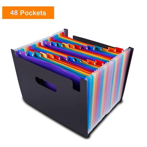 Pro Space Expanding File Organizer High Capacity Plastic File Wallets ...