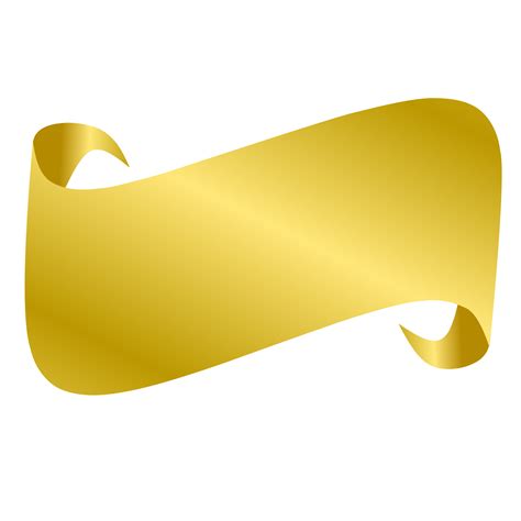 Gold ribbon banner 38050031 PNG