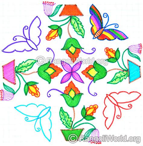 Diwali Kolam Designs 2014, 37 colorful kolam collections