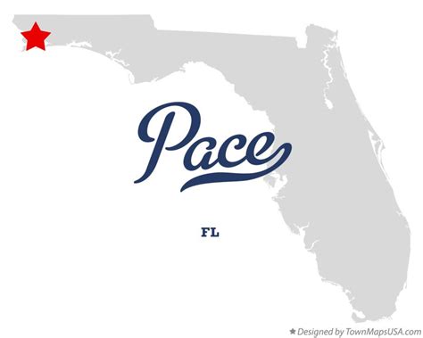 Map of Pace, FL, Florida