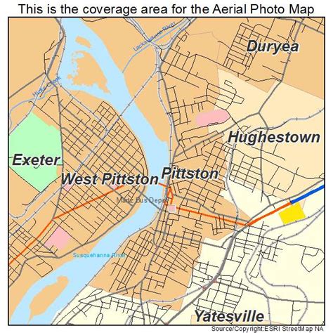 Aerial Photography Map of Pittston, PA Pennsylvania