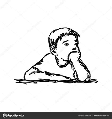 Child Thinking Drawing at GetDrawings | Free download