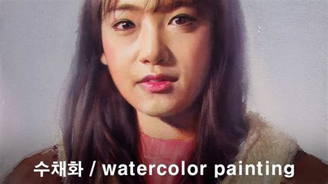 Watercolor portrait painting/Beautiful girl/인물수채화/水彩画/水彩畫