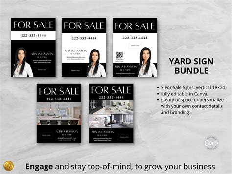 Real Estate Signs Bundle, Real Estate Yard Sign, for Sale Yard Sign, Open House Sign, Sold Sign ...