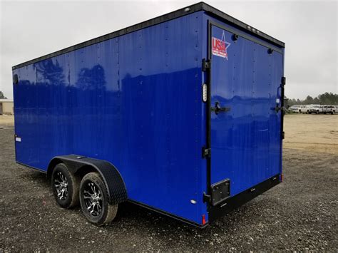 7x16 Electric Blue Hawk - ATV Trailers. (ad 720) - USA Cargo Trailer