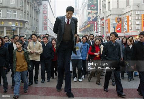 Zhang Juncai, one of China's tallest men, who measures 2.42 metres in... News Photo - Getty Images