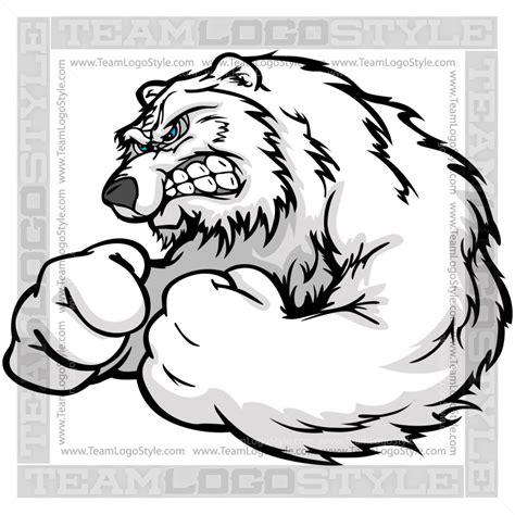 Angry Polar Bear Cartoon