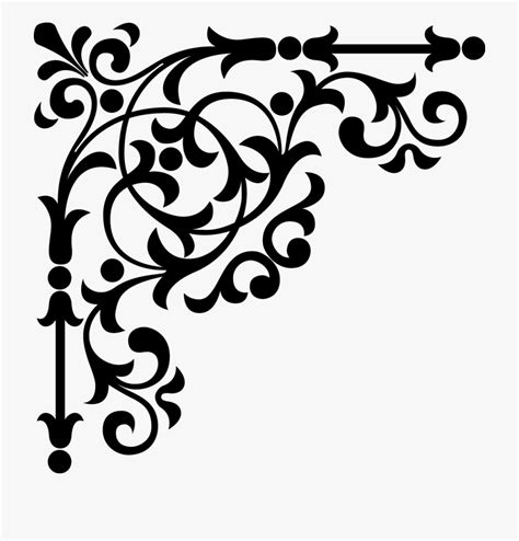 Filigree clipart corner, Filigree corner Transparent FREE for download ...