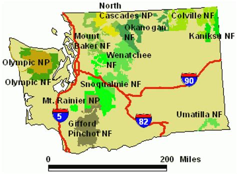 Washington State National Parks Map - Printable Map