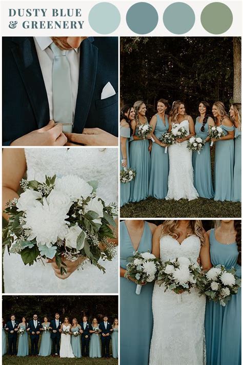 Need some dusty blue and sage greenery inspiration for your wedding ...