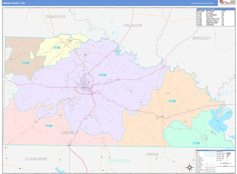 Union County, AR Wall Map Color Cast Style by MarketMAPS - MapSales.com