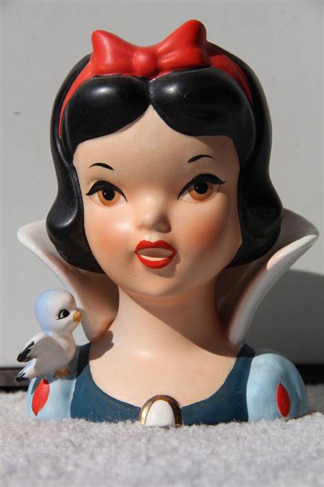 1960s Walt Disney Co Enesco Snow White Head Vase EXC | eBay | Head vase ...