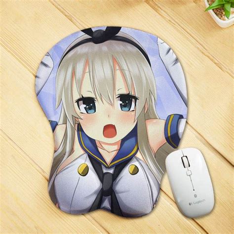 Shimakaze Mouse Pad Kantai Collection Game Mouse Pad 3D Oppai Breast ...