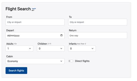 GitHub - amadeus4dev/flight-search-form: Flight search form with HTML ...