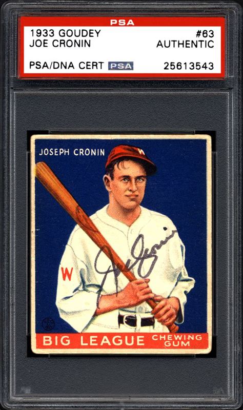 Joe Cronin | PSA AutographFacts℠