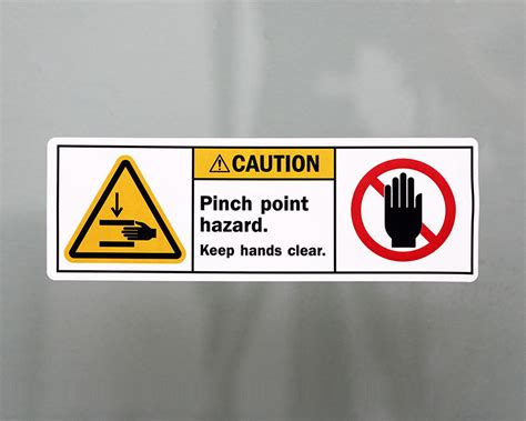 ⚠ Pinch Point Labels | Nip & Pinch Point Safety Labels