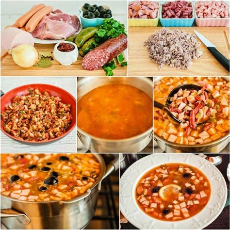 Solyanka Ingredients: Meat (pork or beef) - 400 g The sausage is 4... | VK