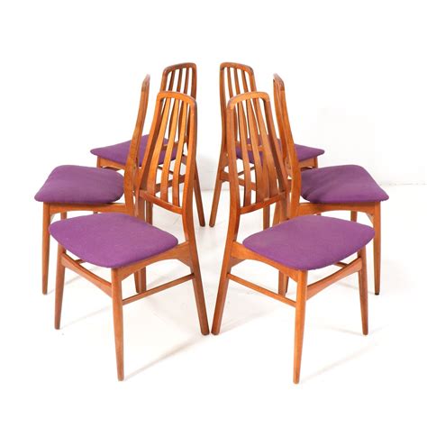 Six Teak Mid-Century Modern Dining Room Chairs, 1960s | #240113