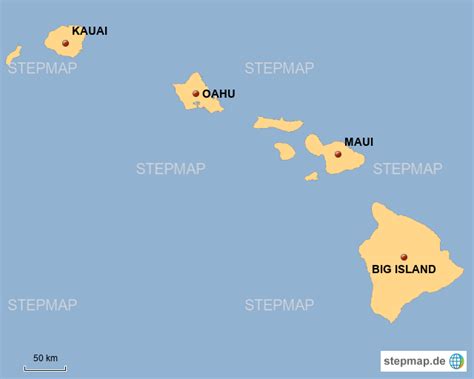 StepMap - HAWAII - Landkarte für Deutschland