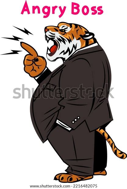 Angry Boss Cartoon Vector Clip Art Stock Vector (Royalty Free ...