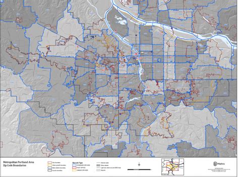 Portland Metro Area Zip Code Map