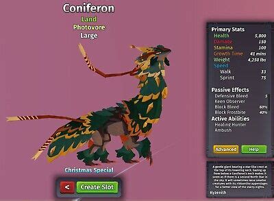 Coniferon Species | Creatures of Sonaria | Roblox | eBay