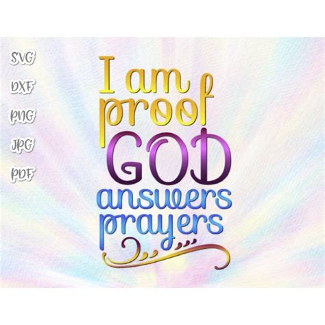 Rainbow Baby Onesie SVG File for Cricut I am Proof God Answers Prayers ...