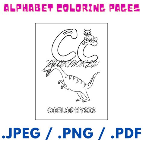 Dinosaur Alphabet Coloring Pages for Kid, Fun With Learning Cute Dinosaur Printable Coloring ...