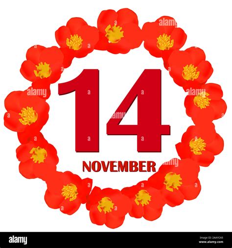 November 14 icon. For planning important day. Banner for holidays and ...