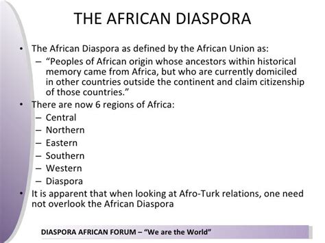 Diaspora African Forum Presentation