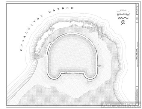 Site Plan - Castle Pinckney, Charleston Harbor,...