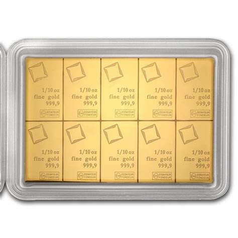 10 x 1/10 Ounce Valcambi Gold Combi Bar – My Gold Platform