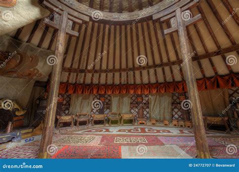 Interior of King S Grand Ger in Mongolia Stock Image - Image of seating, satin: 24772707