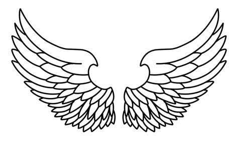 Free vector angel wings line art and outline 16126687 Vector Art at Vecteezy