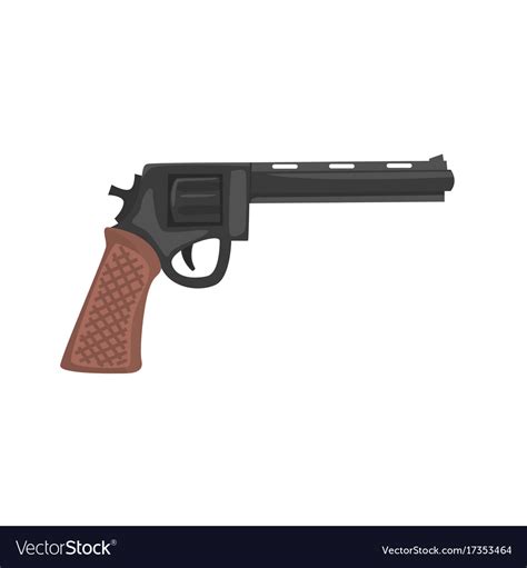 Classic pistol gun cartoon Royalty Free Vector Image