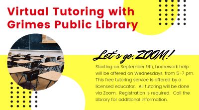 Virtual Tutoring with the Grimes Public Library - Grimes Public Library