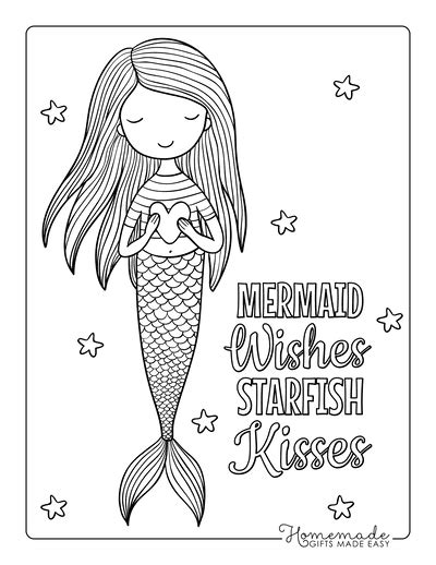 Baby Cute Easy Cute Mermaid Coloring Pages - jengordon288