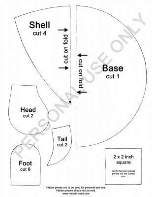 Free Pattern Pieces | Make It and Love It | Turtle pattern, Sewing stuffed animals, Sewing ...