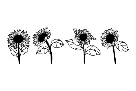 Sunflower Silhouette Svg Free Free Layered Svg Files Images