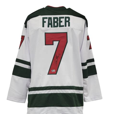 Brock Faber Signed Custom White Hockey Jersey — Elite Ink