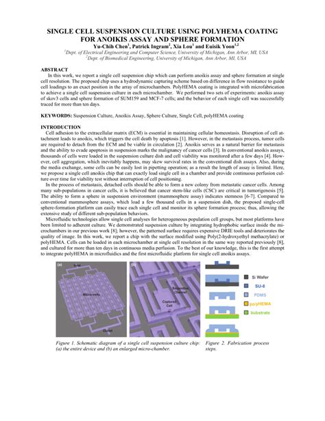 (PDF) Single Cell Suspension Culture Using PolyHEMA Coating for Anoikis Assay and Sphere Formation